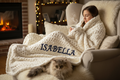 Thick Comfy Personalized Blanket - In Use