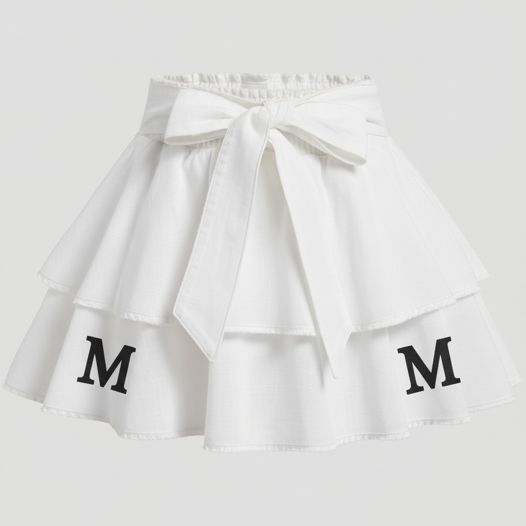 White skirt with M